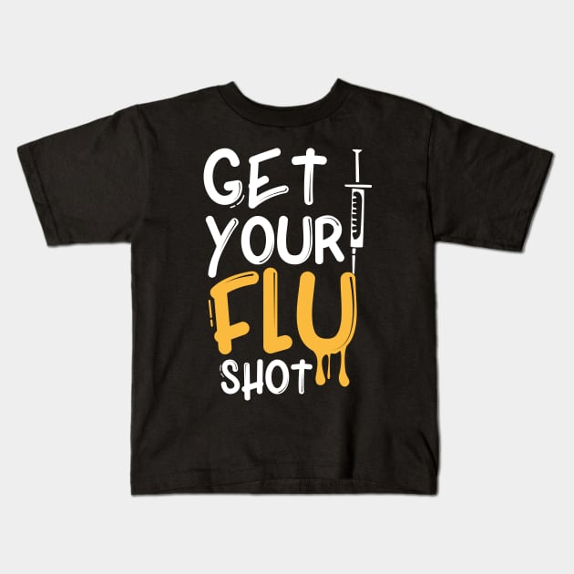 Flu Shot Kids T-Shirt by CrissWild